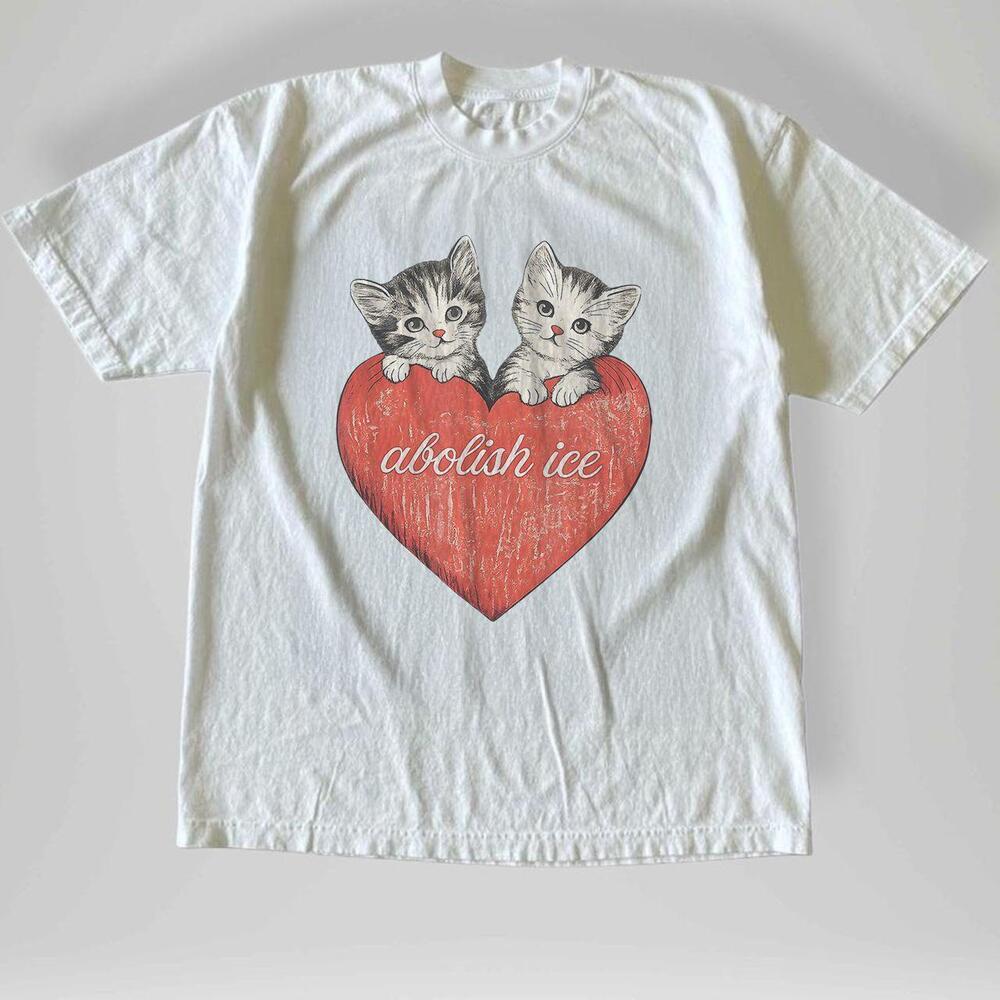 Style Cute Kittens Heart Graphic Tee Cat Lover T Shirt Aesthetic Animal Shirt